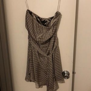 Strapless beige dress